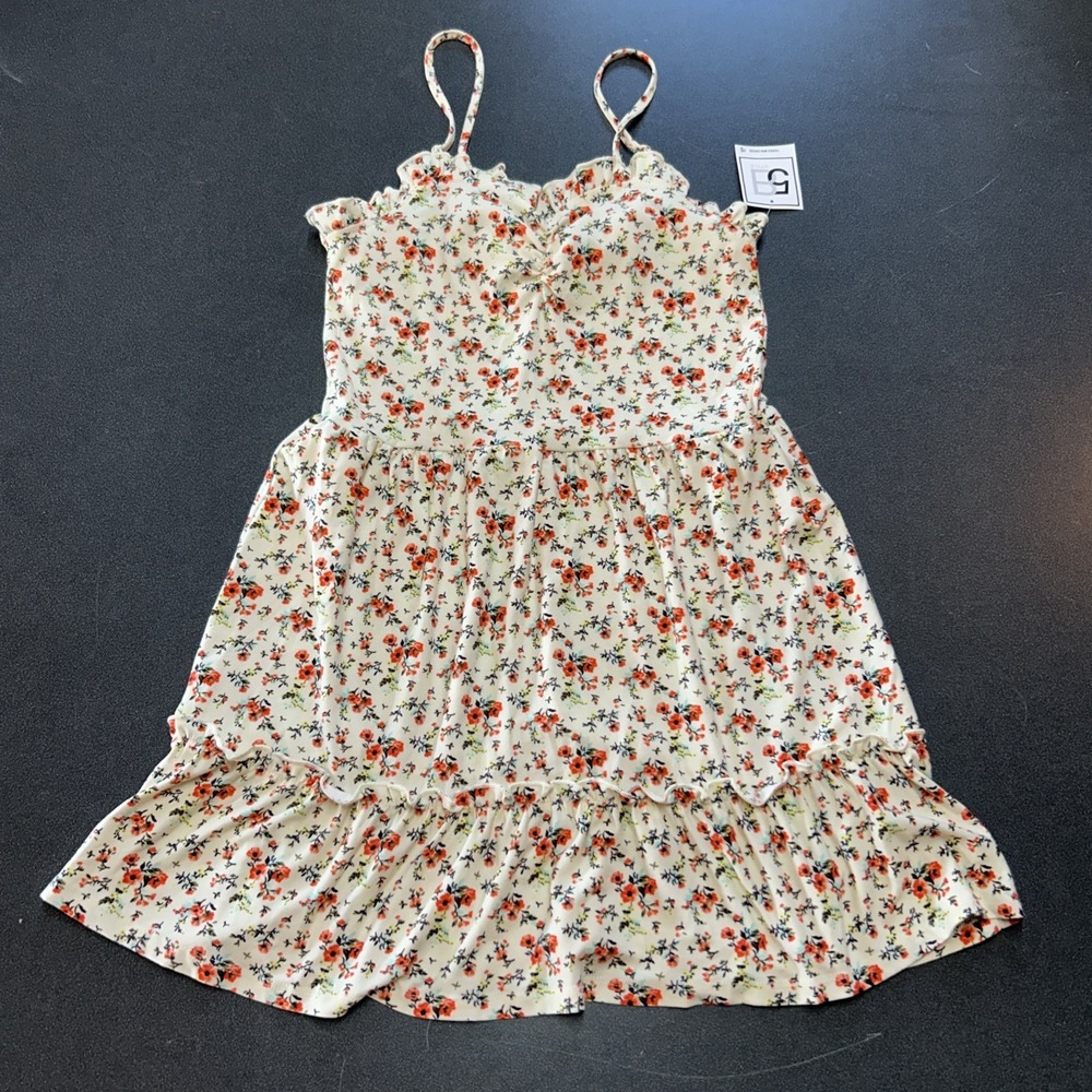 Women's Surplice Tiered Mini Dress Size M Flotal Romantic Cottagecore